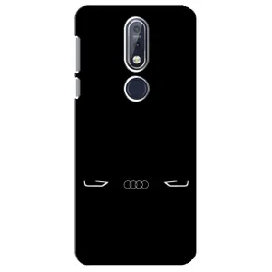 Силиконовый бампер с картинкой машины на Nokia 7 2018, 7.1 (Силует Audi)