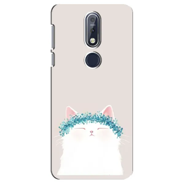 Чехол с рисунком «Белый котик» для Nokia 7.1 (2018) Чехол с рисунком «Белый котик» для Nokia 7.1 (2018)