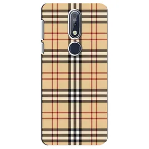 Чехол с Брендами одежды на Нокиа 7.1 (Burberry стиль)