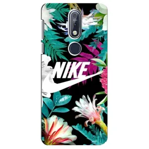 Силиконовый Чехол на Nokia 7 2018, 7.1 с картинкой Nike (Цветочный Nike)