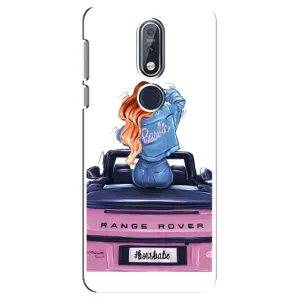 Силиконовый Чехол на Nokia 7 2018, 7.1 с картинкой Стильных Девушек (Девушка на машине)