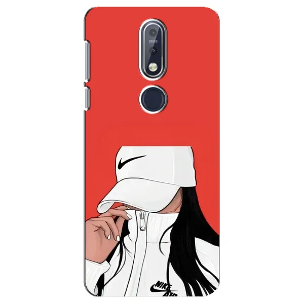 Чехол с рисунком «Девушка Nike» для Nokia 7.1 (2018)
