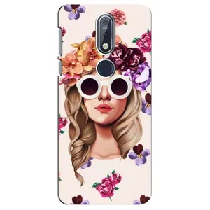 Чехол с картинкой Модные Девчонки Nokia 7 2018, 7.1 (Девушка в очках)