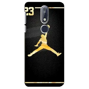Силиконовый Чехол Nike Air Jordan на Нокиа 7.1 (Джордан 23)