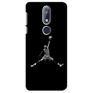 Силиконовый Чехол Nike Air Jordan на Нокиа 7.1 (Джордан)