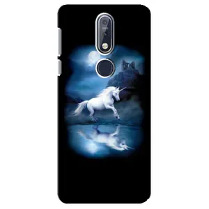 Чехол с рисунком «Единорог» для Nokia 7.1 (2018)