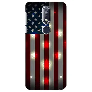 Чехол с рисунком «Флаг США 2» для Nokia 7.1 (2018)
