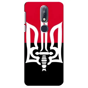 Чехлы УПА (Красно-Чёрный) на Nokia 7 2018, 7.1 (Герб Украины)