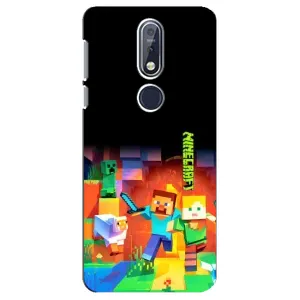 Чехлы для Nokia 7 2018, 7.1 (Персонажи Майн Крафт) (Герой Майнкрафт)