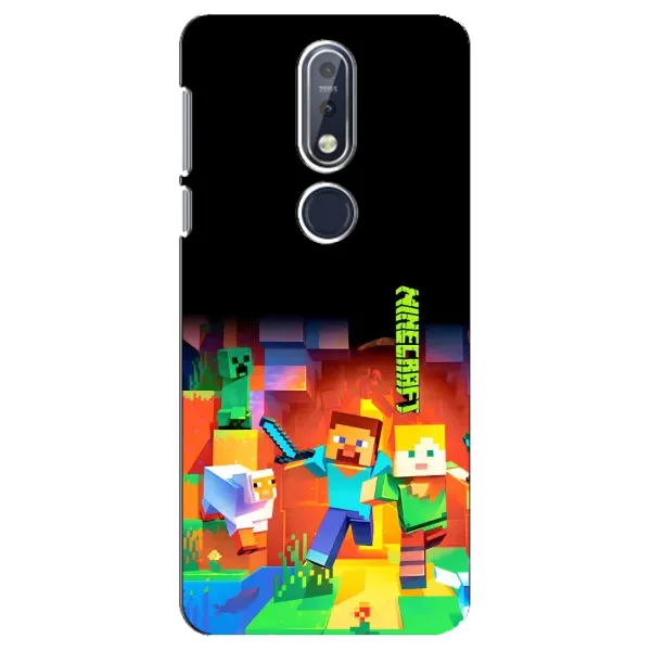 Чехол с рисунком «Герой Майнкрафт» для Nokia 7.1 (2018)