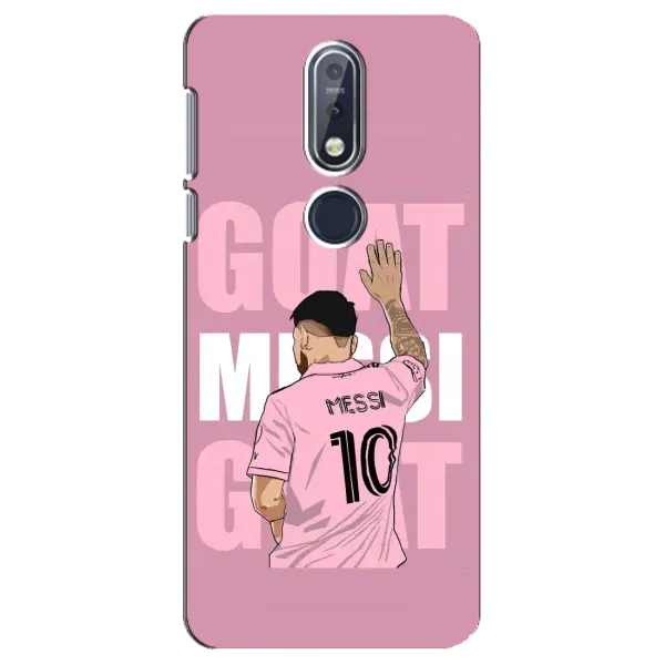 Чехол с рисунком «GOAT MESSI» для Nokia 7.1 (2018) Чехол с рисунком «GOAT MESSI» для Nokia 7.1 (2018)