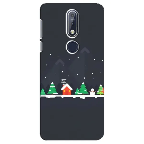 Чехол с рисунком «Город зимний» для Nokia 7.1 (2018) Чехол с рисунком «Город зимний» для Nokia 7.1 (2018)