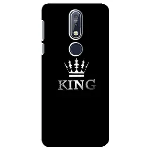 Чехол (Корона на чёрном фоне) для Нокиа 7.1 (KING)