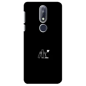 Чехол с картинками на черном фоне для Nokia 7 2018, 7.1 (Книжки)