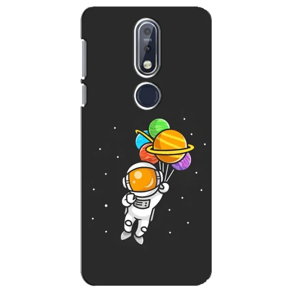 Чехол с рисунком «Космонавт с шариками» для Nokia 7.1 (2018) Чехол с рисунком «Космонавт с шариками» для Nokia 7.1 (2018)