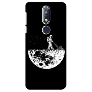 Силіконовый Чохол з принтом "Космонавти" на Nokia 7 2018, 7.1 (Космонавт)
