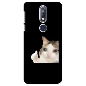 Бампер с принтом Мемы для Nokia 7 2018, 7.1 (Кот в слезах)