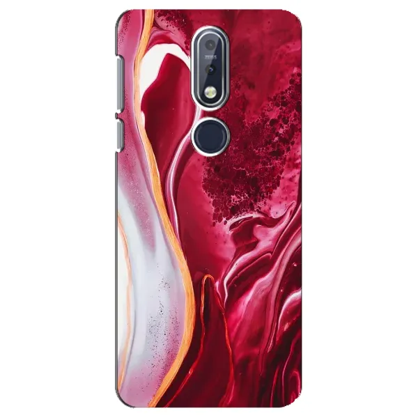 Чехол с рисунком «Красный мрамор» для Nokia 7.1 (2018) Чехол с рисунком «Красный мрамор» для Nokia 7.1 (2018)