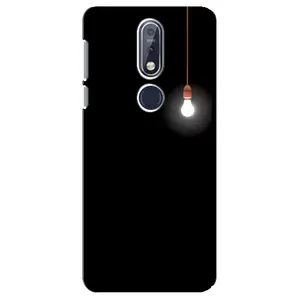 Чехол с картинками на черном фоне для Nokia 7 2018, 7.1 (Лампочка)