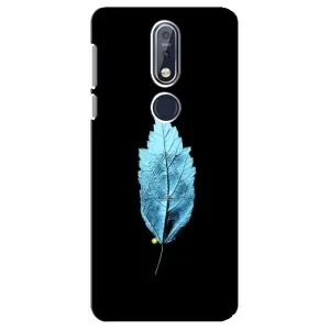 Чехол с картинками на черном фоне для Nokia 7 2018, 7.1 (Листочек)