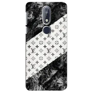 Чехол Стиль Louis Vuitton на Nokia 7 2018, 7.1 (LV на белом)