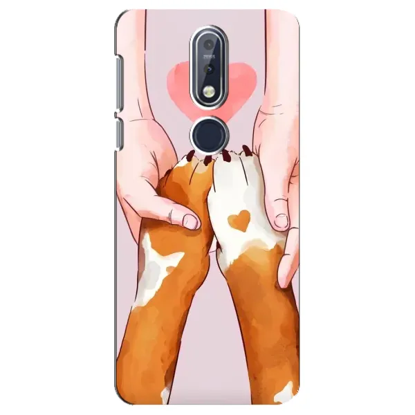 Чехол с рисунком «Любовь к собакам» для Nokia 7.1 (2018) Чехол с рисунком «Любовь к собакам» для Nokia 7.1 (2018)