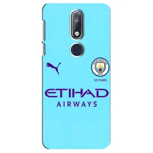Силиконовые Чехлы принт Футбол на Nokia 7 2018, 7.1 (Man City)