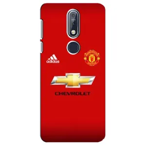 Силиконовые Чехлы принт Футбол на Nokia 7 2018, 7.1 (Man United)