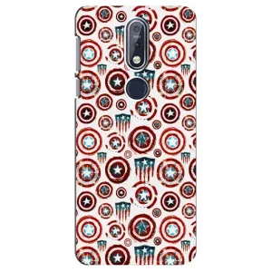 Чехол с Щитом Капитана Америки на Nokia 7 2018, 7.1 (Марвел щиты)