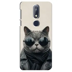 Чехол на тематику: Коты для Nokia 7.1 (2018) (Модный кот)