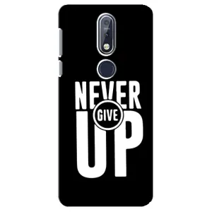 Силиконовый Чехол на Nokia 7 2018, 7.1 с картинкой Nike (Never Give UP)
