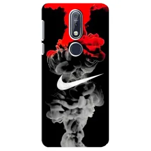 Силиконовый Чехол на Nokia 7 2018, 7.1 с картинкой Nike (Nike дым)