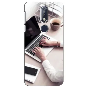 Силиконовый бампер (Работники) на Nokia 7 2018, 7.1 (Офисный работник)