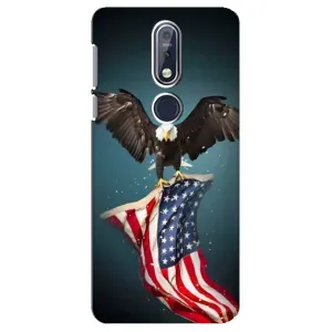 Чехол с рисунком «Орел и флаг» для Nokia 7.1 (2018)