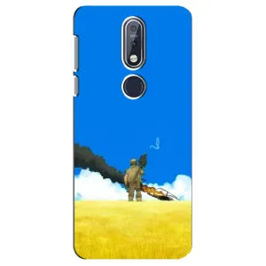 Чехлы на военную тематику для Nokia 7 2018, 7.1 (Попадание)
