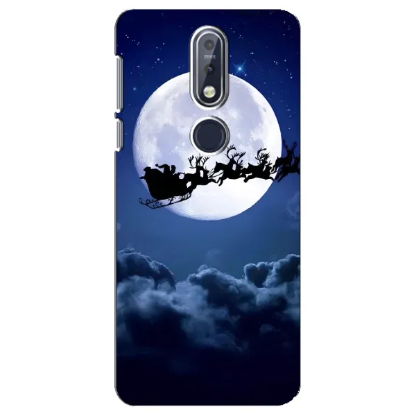 Чехол с рисунком «Санта - луна» для Nokia 7.1 (2018)