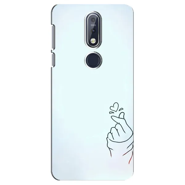 Чехол с рисунком «Сердце на голубом» для Nokia 7.1 (2018)