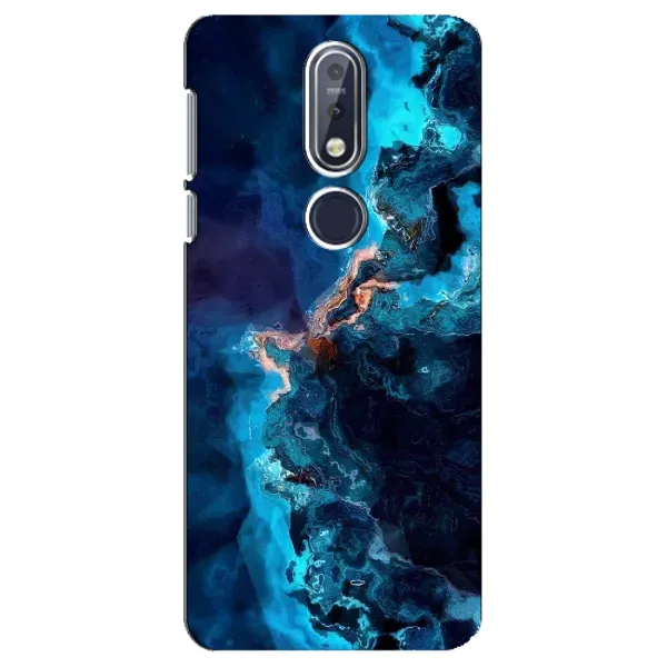 Чехол с рисунком «Синий мрамор» для Nokia 7.1 (2018) Чехол с рисунком «Синий мрамор» для Nokia 7.1 (2018)
