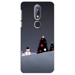 Чехлы на Новый Год Nokia 7 2018, 7.1 (Снеговички)