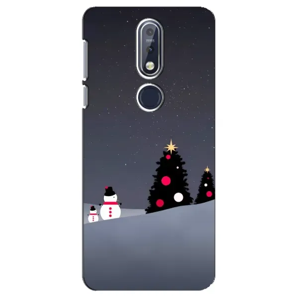 Чехол с рисунком «Снеговички» для Nokia 7.1 (2018) Чехол с рисунком «Снеговички» для Nokia 7.1 (2018)
