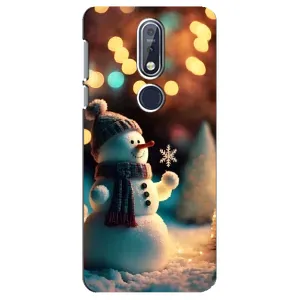 Чехлы на Новый Год Nokia 7 2018, 7.1 (Снеговик праздничный)