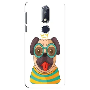 Бампер для Nokia 7 2018, 7.1 с картинкой "Песики" (Собака Король)