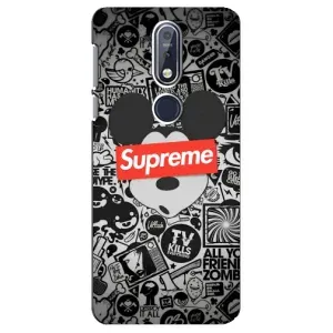 Чехол с Брендами одежды на Нокиа 7.1 (Supreme Маус)
