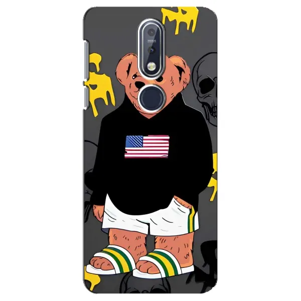 Чехол с рисунком «Teddy USA» для Nokia 7.1 (2018) Чехол с рисунком «Teddy USA» для Nokia 7.1 (2018)