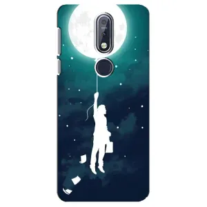 Чохол (ТПУ) з планетами на Nokia 7 2018, 7.1 (To The moon)