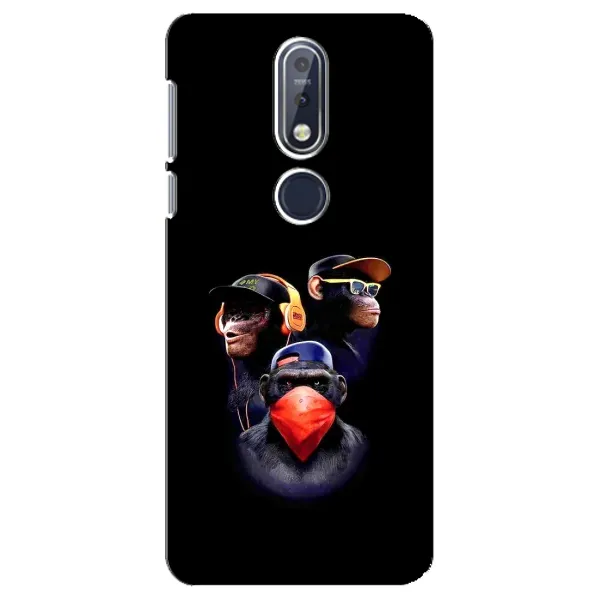 Чехол с рисунком «Три обезьяны» для Nokia 7.1 (2018) Чехол с рисунком «Три обезьяны» для Nokia 7.1 (2018)