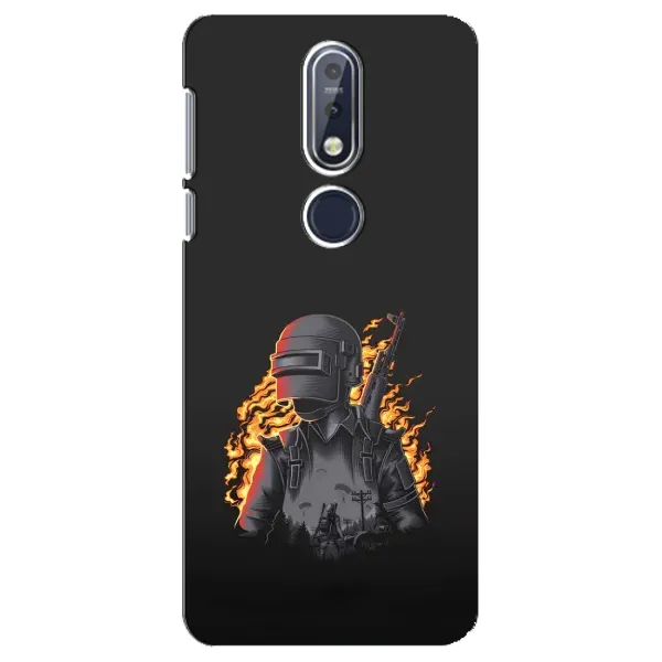 Чехол с рисунком «В огне» для Nokia 7.1 (2018) Чехол с рисунком «В огне» для Nokia 7.1 (2018)