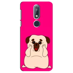 Чехол (ТПУ) Милые собачки для Nokia 7 2018, 7.1 (Веселый Мопсик)