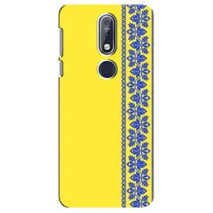 Силиконовый Чехол на Nokia 7 2018, 7.1 (Вышиванка на желтом)