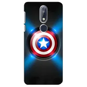 Чехол с Щитом Капитана Америки на Nokia 7 2018, 7.1 (Яркий Щит Капитана)